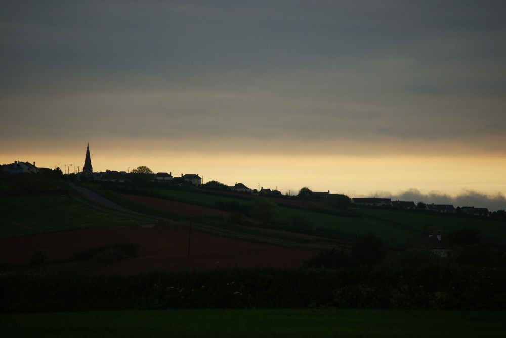 Photograph of View of Malborough as the sun goes down
