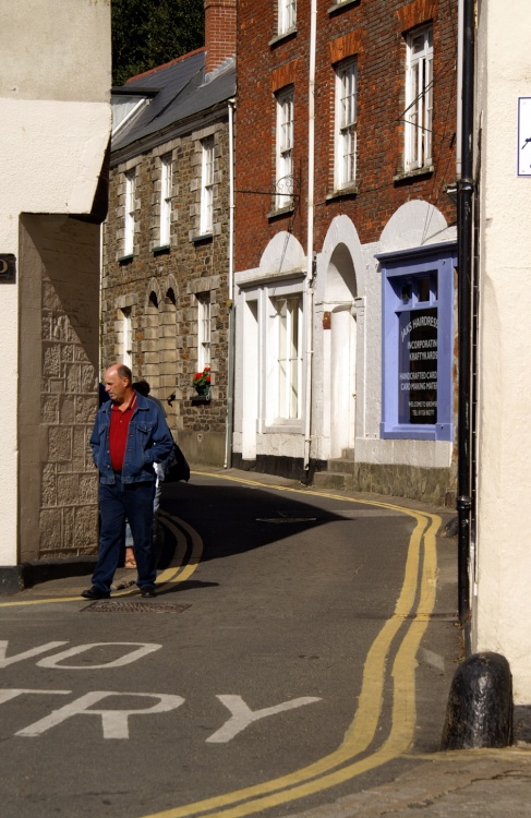 Main road into Mevagissey.
