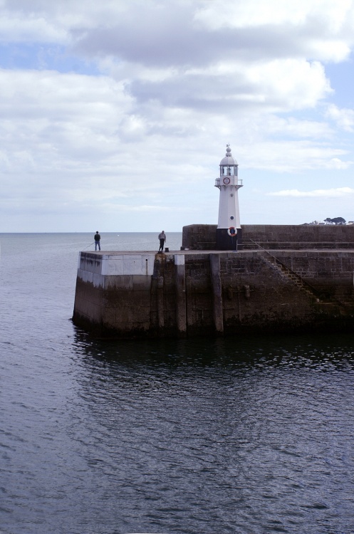 Lighthouse on the harbour wall.