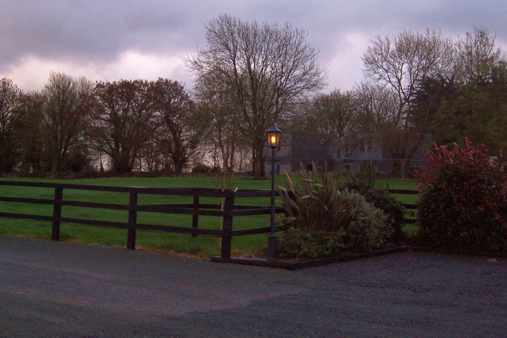 Corner of car park, Lakeside