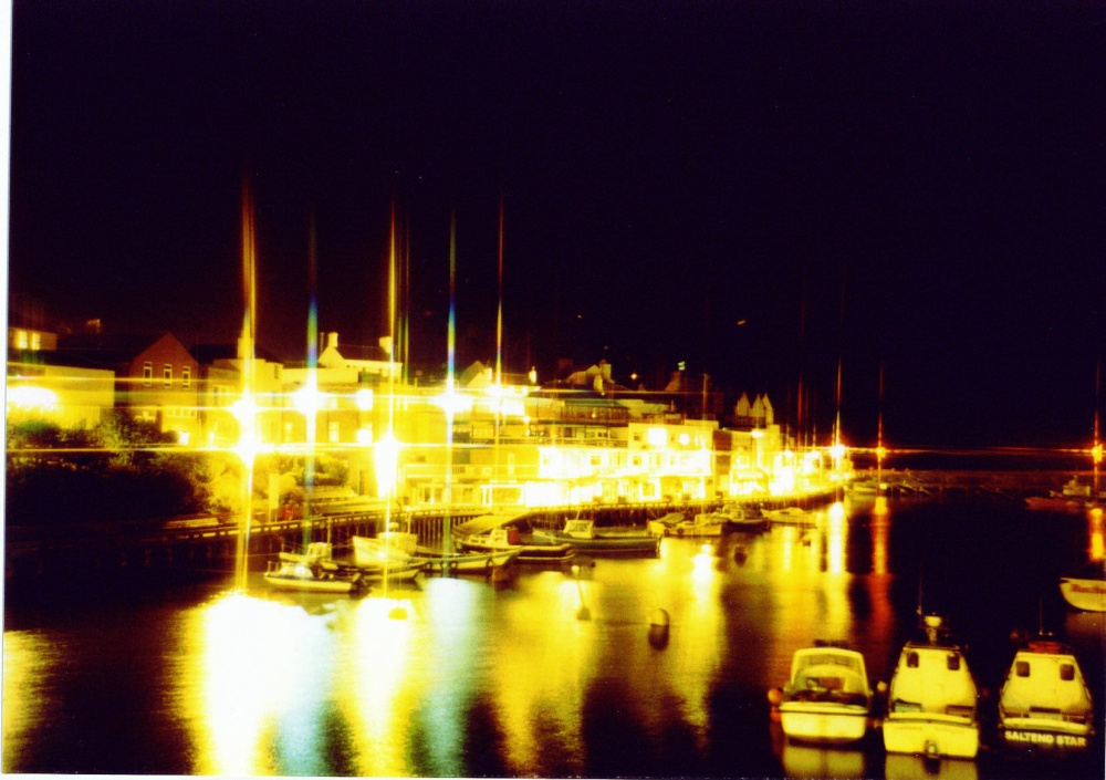 Bridlington Harbour at night