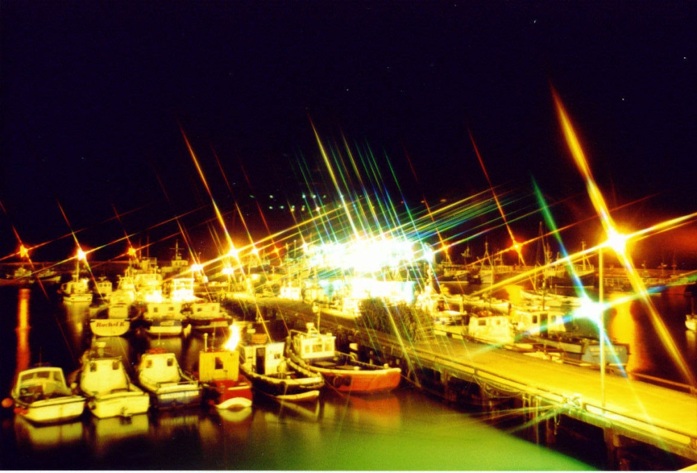 Bridlington Harbour at night