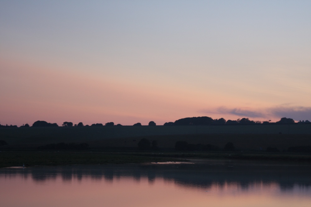 Sunset reflected in the river