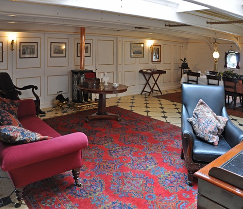 The Captain's Cabin, HMS Warrior, Portsmouth