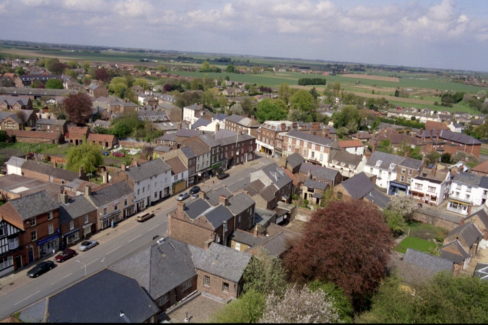 Long Sutton Market Place from top of Church Spire
