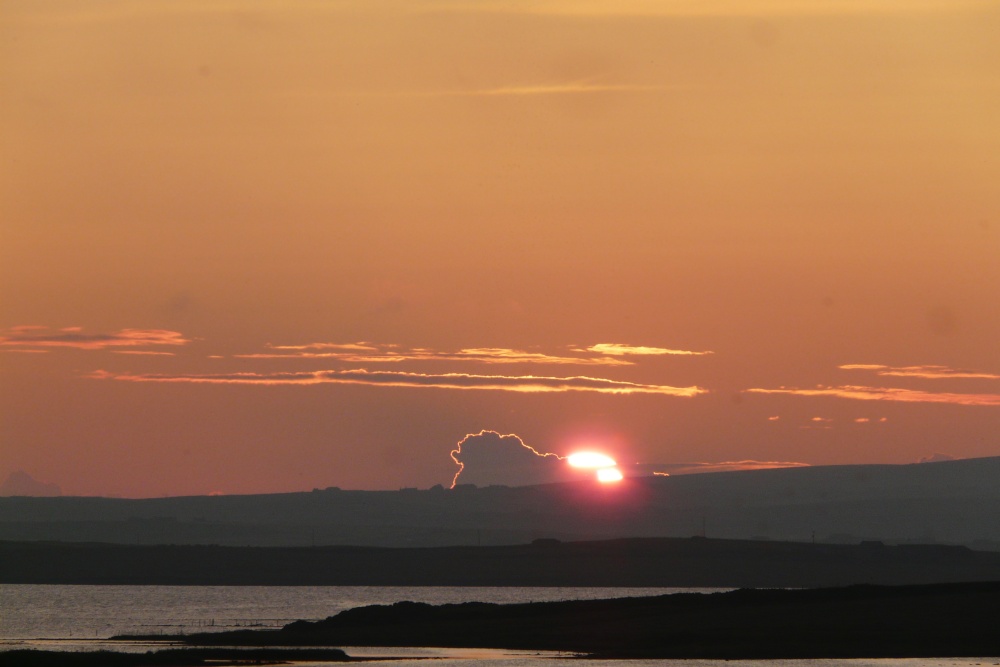 Photograph of Sunset over Loch Harry, Stenness