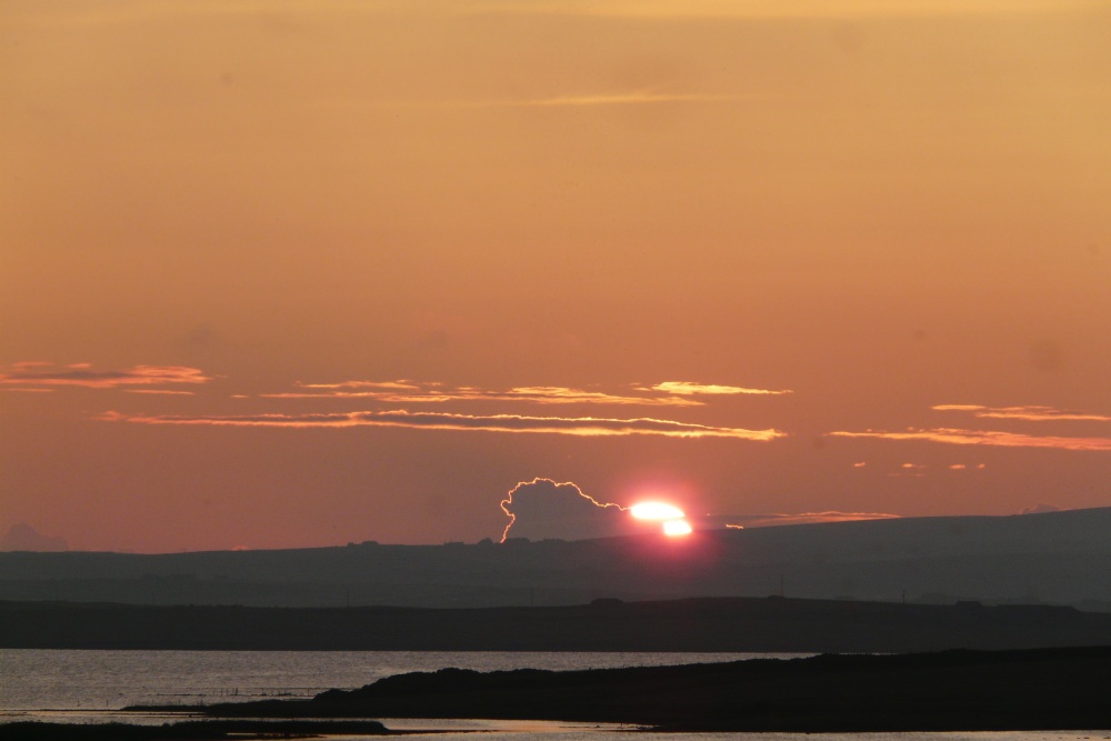 Sunset over Loch Harry, Stenness