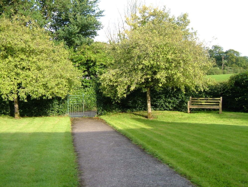 Photograph of The front garden at Cruwys Morchard Parish Hall 25 July 2009