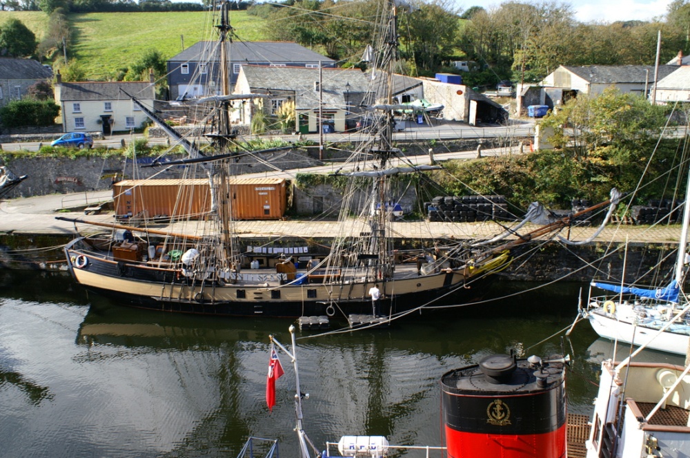 Looking down into the harbour.