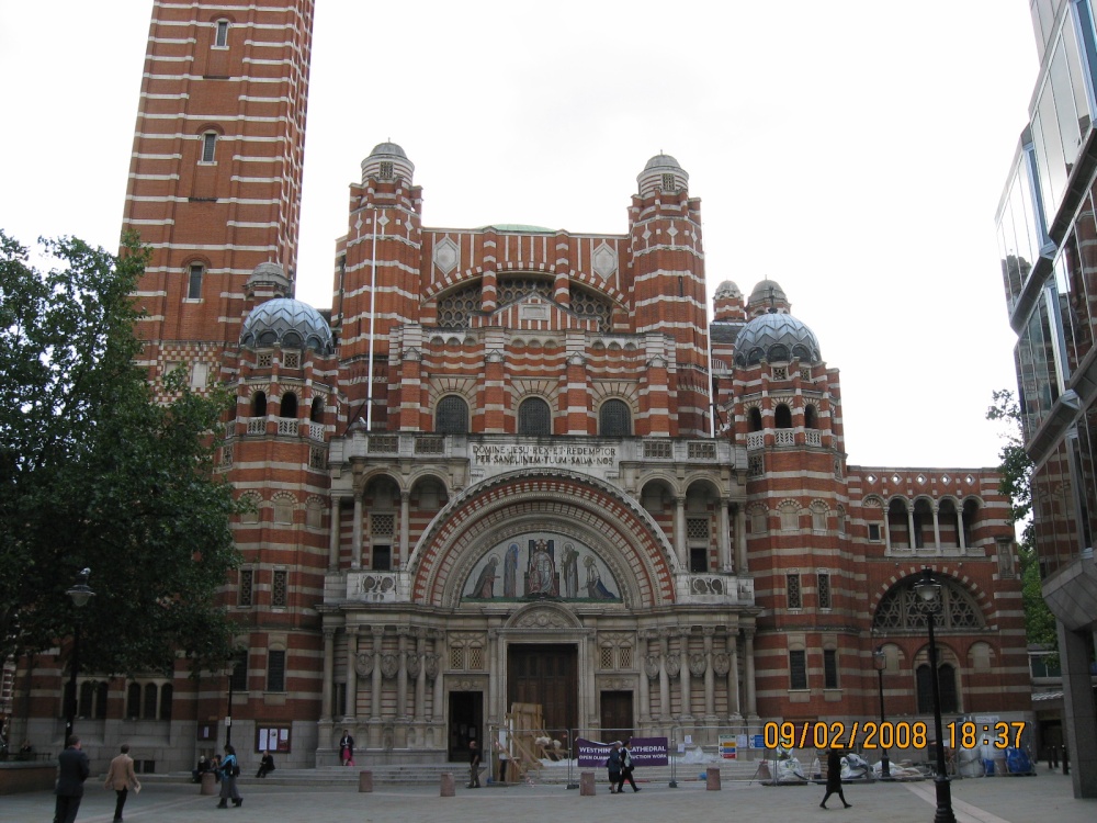 A partial view of Westminster Cathedral photo by Judy Dawe