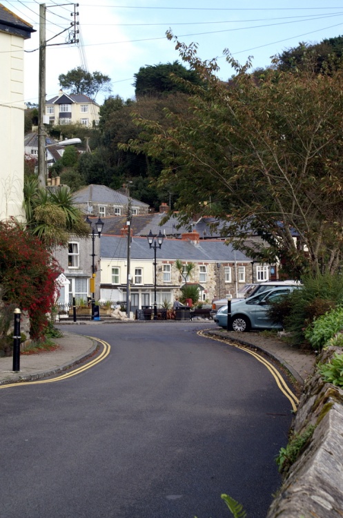 Main road into Pentewan village