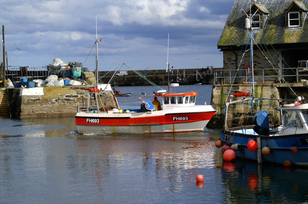 Just unloaded his catch.