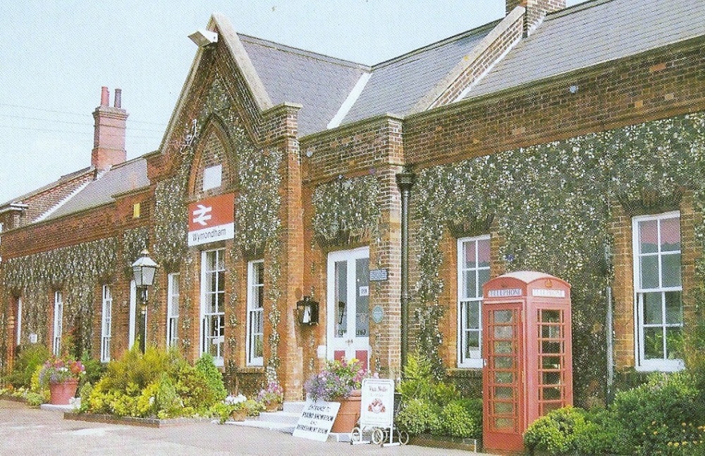 A Postcard of Wymondham Station,  too many cars to take a picture at the time of visiting