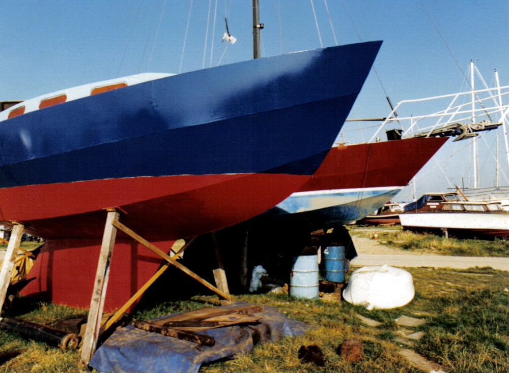 Boats being worked on.