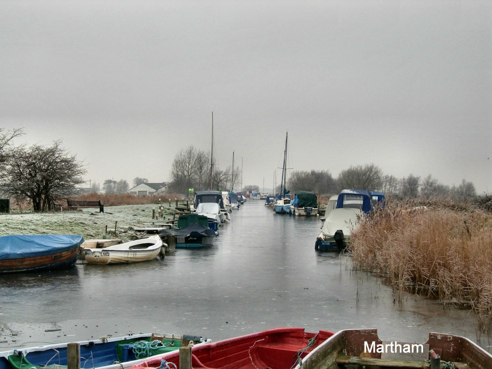 Photograph of Martham Staithe in Winter
