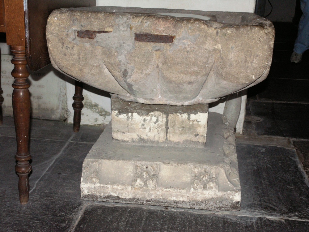 Mediaeval font Llansteffan