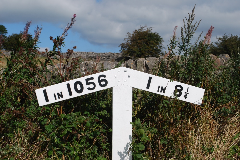 Photograph of Gradient sign near Middleton Top
