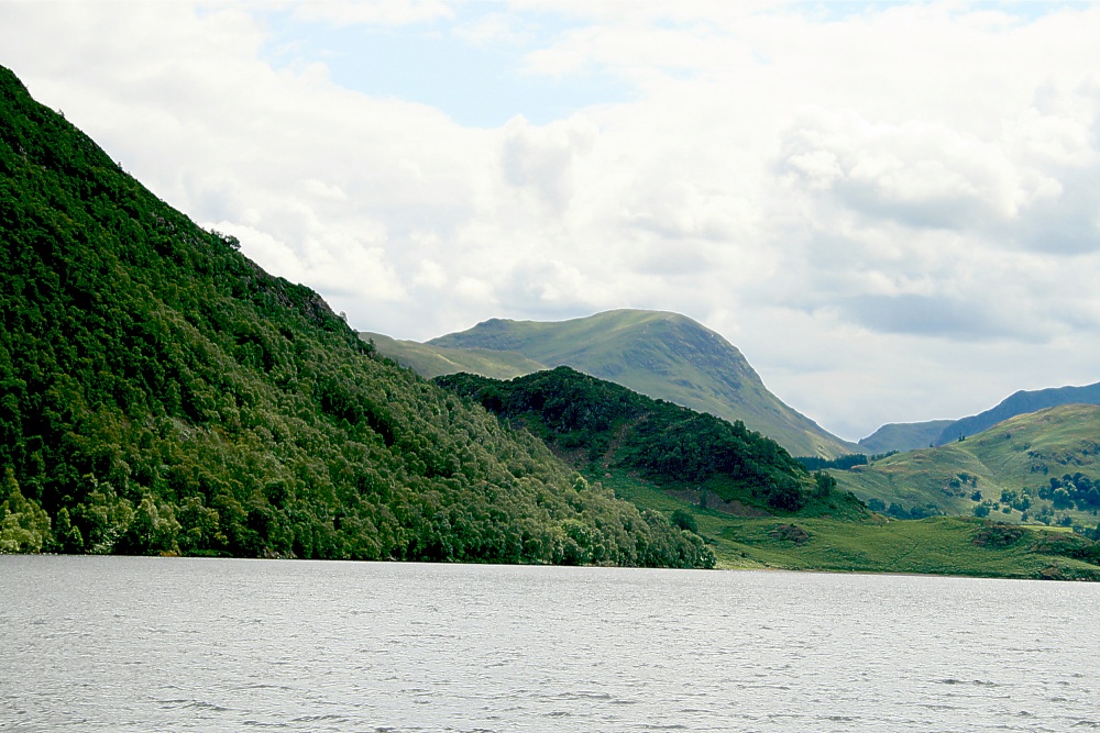 Ullswater shoreline as seen from lakes steamer