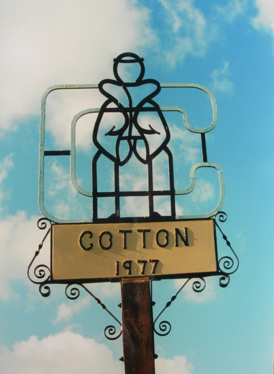 Village sign, another unusual name for a village