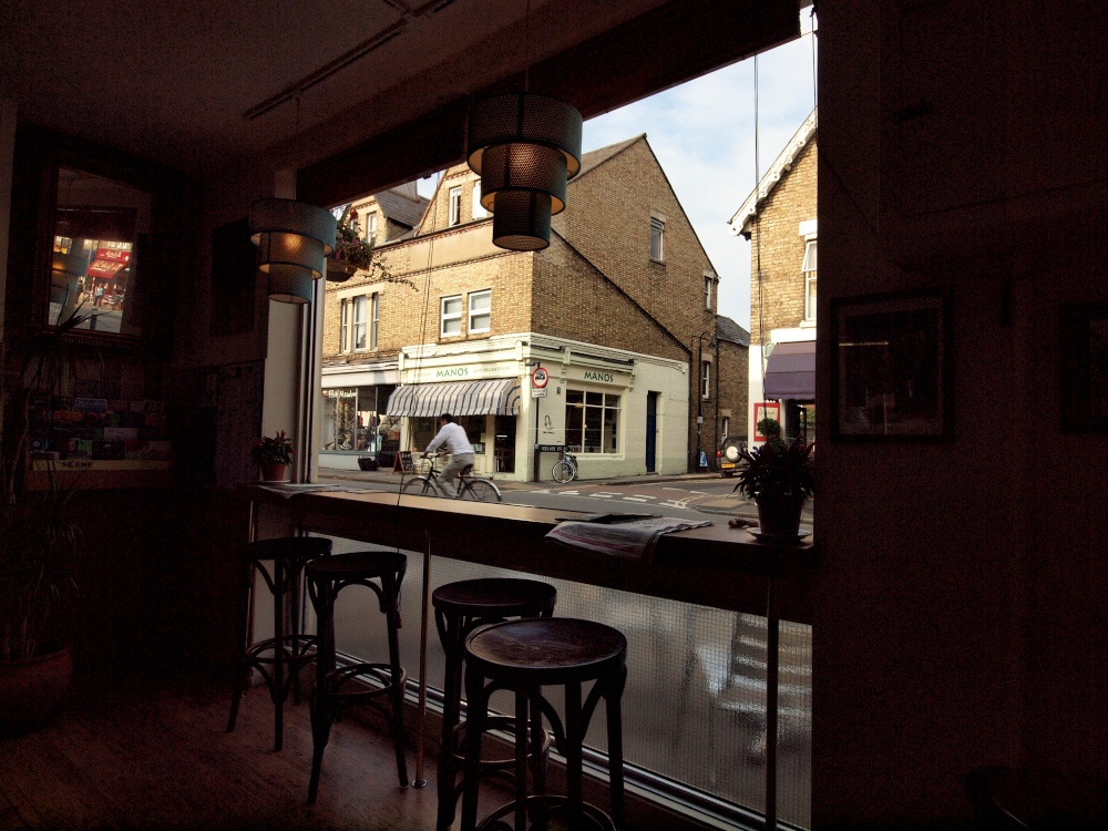 View of Jericho, Oxford, from inside a cafe.