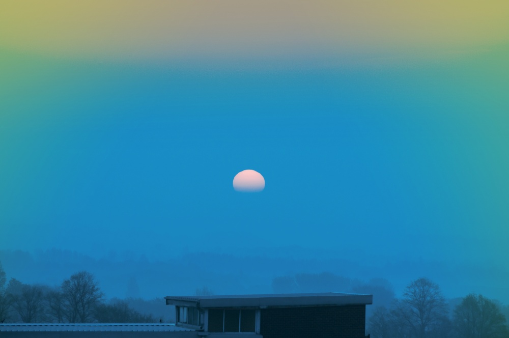 Sun rising over Gateacre.