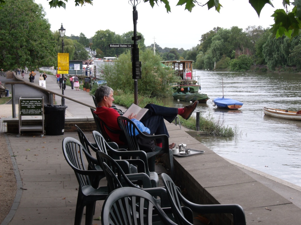 Relaxing by the River Thames