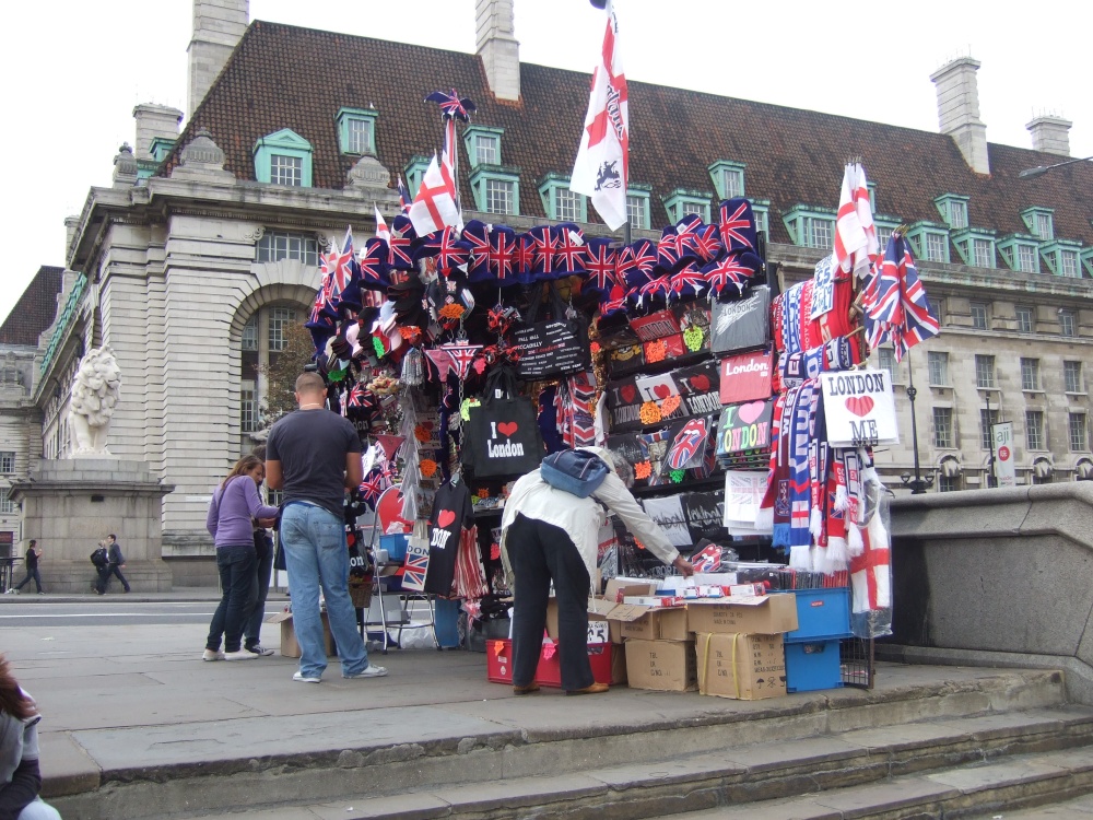 Souvenir stall Westminster Bridge