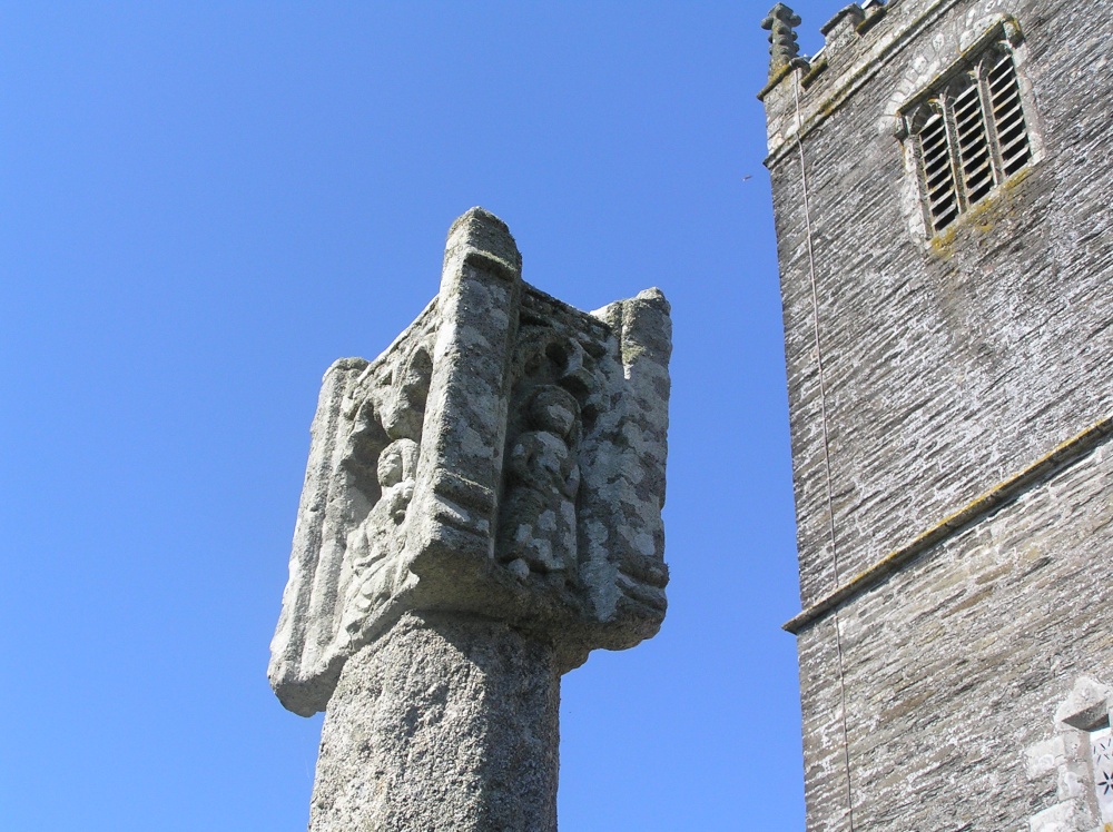 Medieval cross at Lanteglos Church