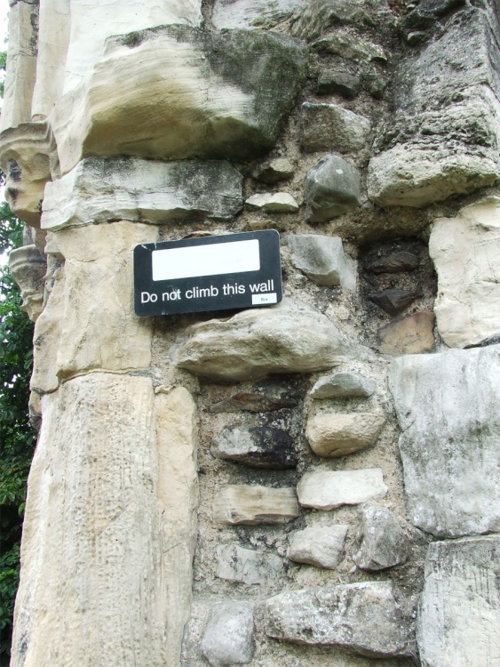 One of the walls of St Mary's Abbey