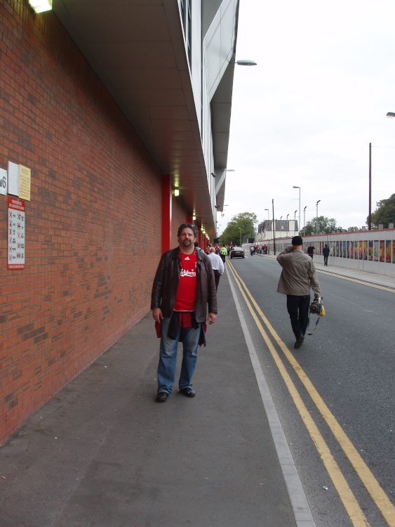 Me standing on Anfield Road