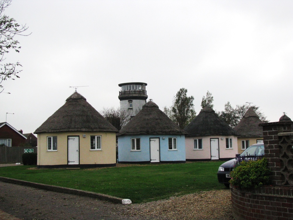 Holiday chalets and a lookout tower