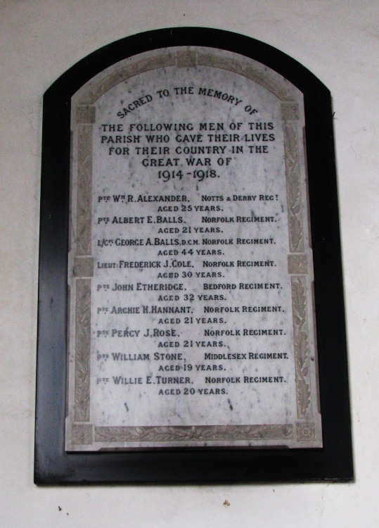 War Memorial in the Church