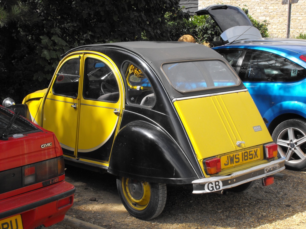 In the car park at Corfe Castle visitors centre