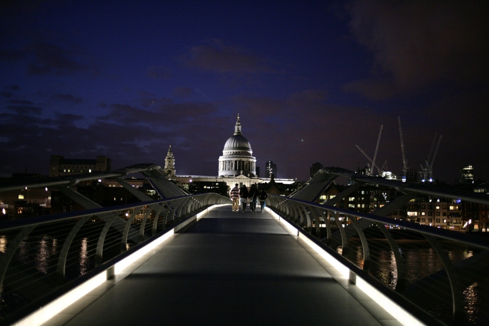 On the Millenium bridge..on the Thames