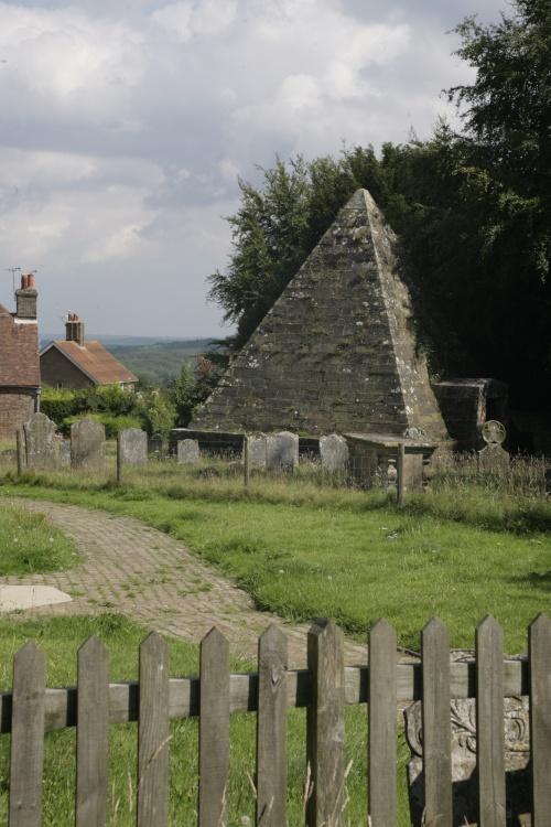 Strange Burial Monument in churchyard
