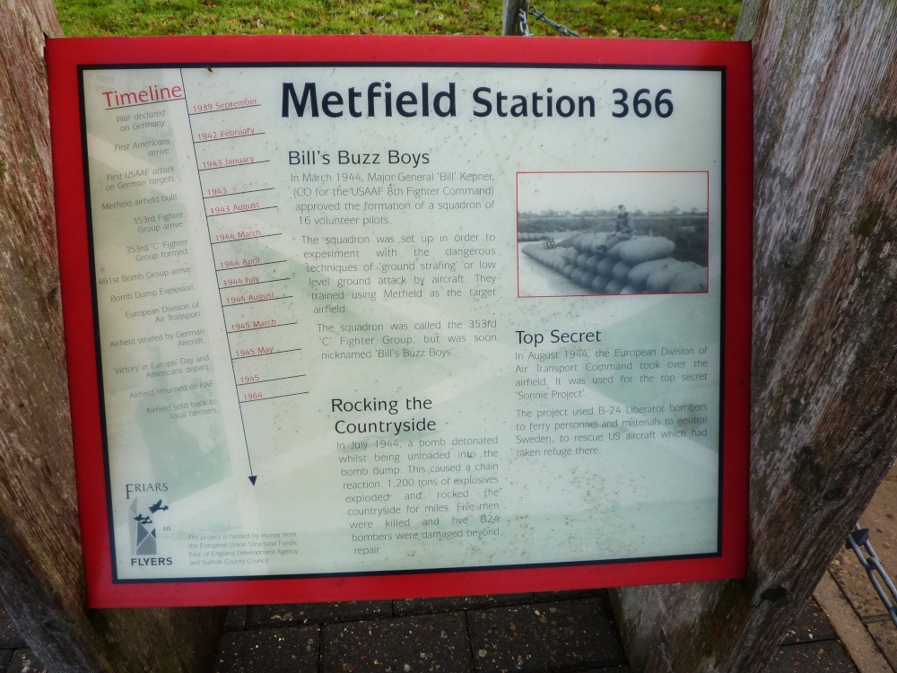 Photograph of Info Board with the Memorial Plaque.