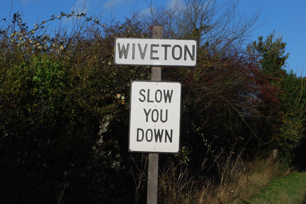 Photograph of Wiveton sign