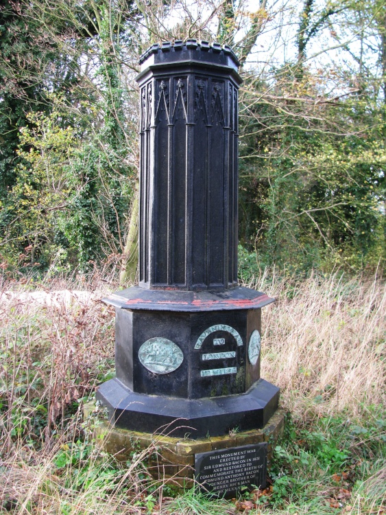 Erected on the roadside to celebrate a birth  in the Bacon Family