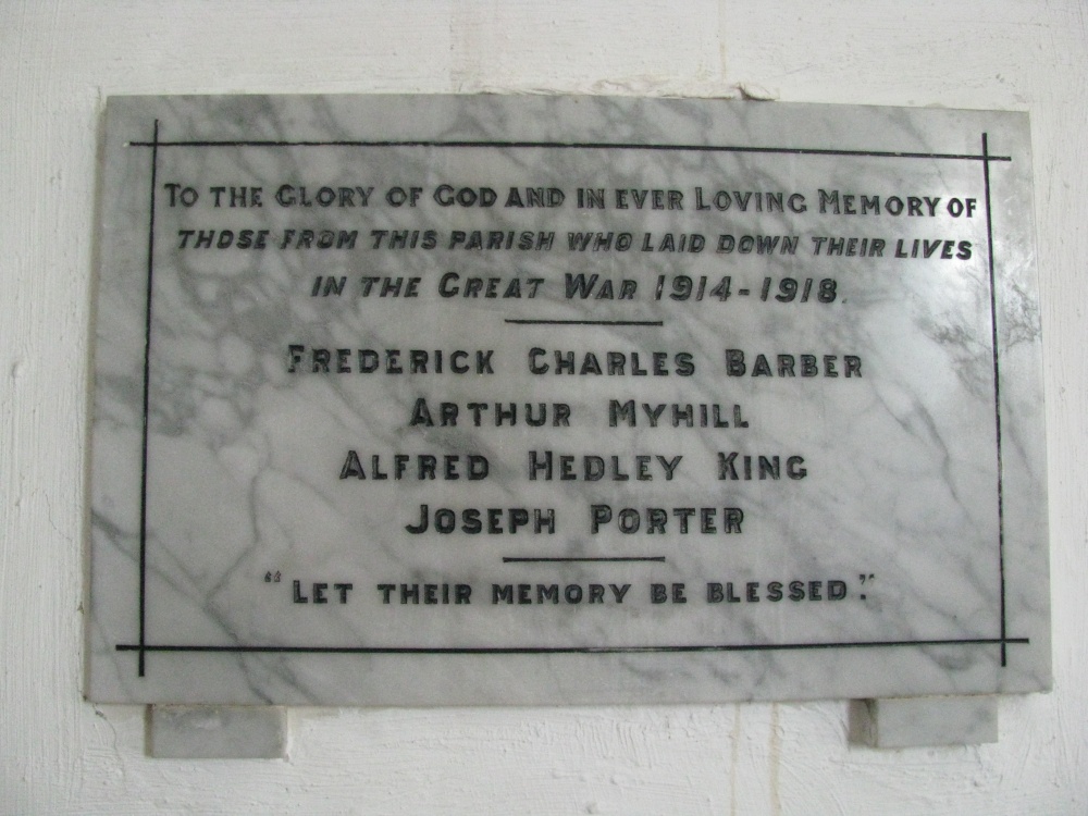 Photograph of War Memorial in the Church