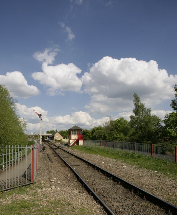 Nene Valley Railway track and signal box
