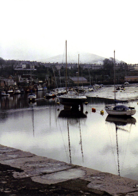Looking over to Snowdonia from Caernarfon..
