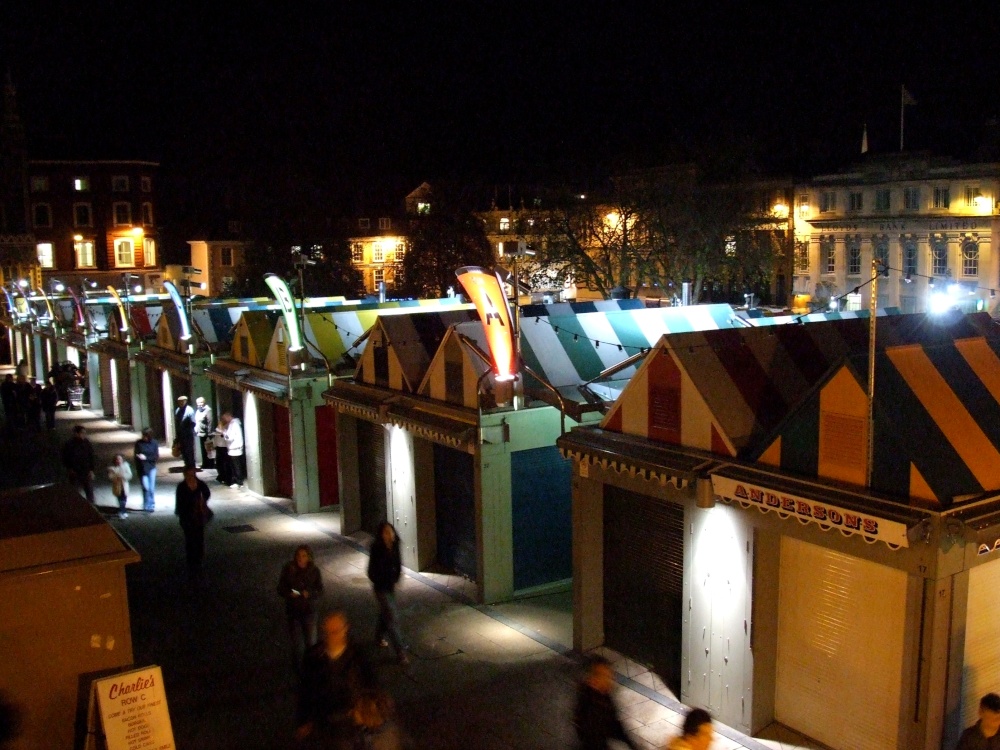 Norwich Market at night 2008