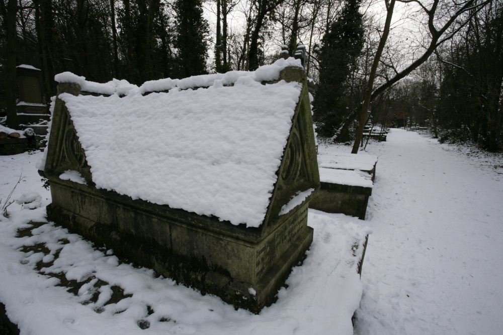 The snowy Cemetery