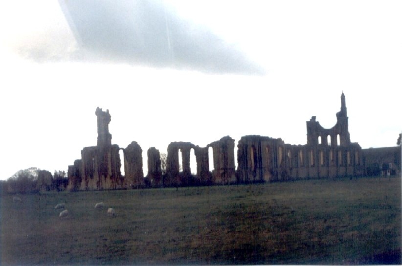 Silhouette of Byland Abbey, North Yorkshire