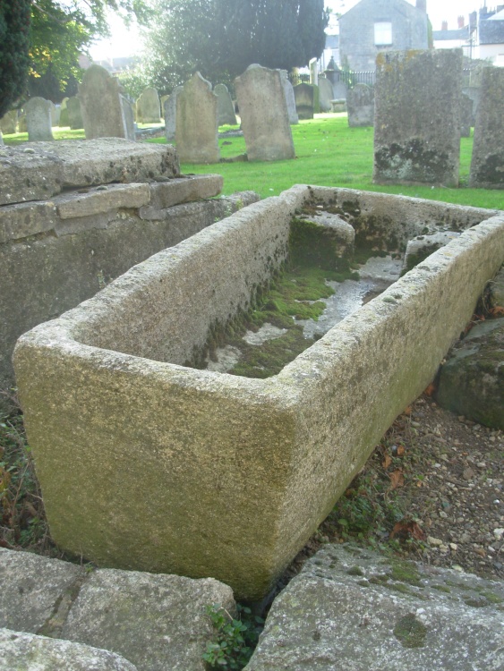 Stone coffins at Crowland Abbey