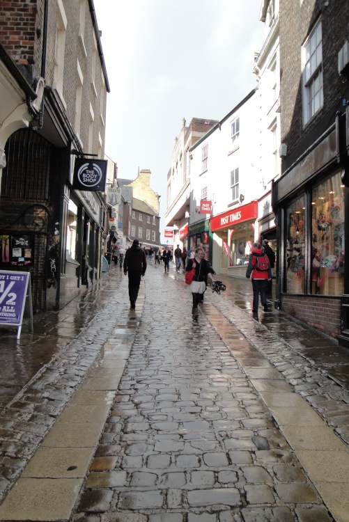 Street in Durham after a shower
