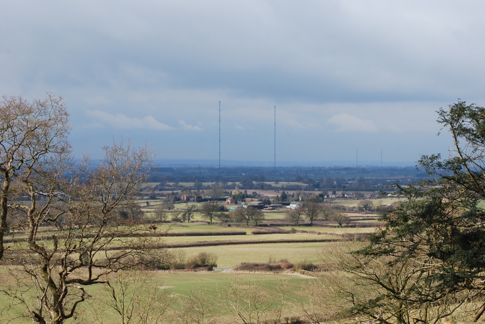 View from Hanbury Woods showing the Droitwich towers