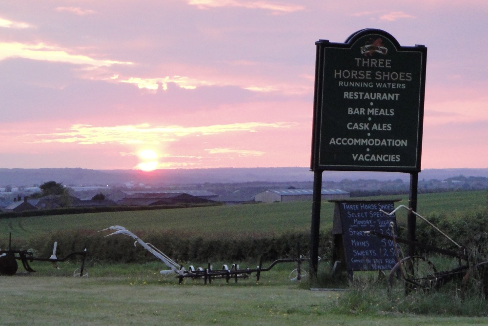 At sunset looking north-west