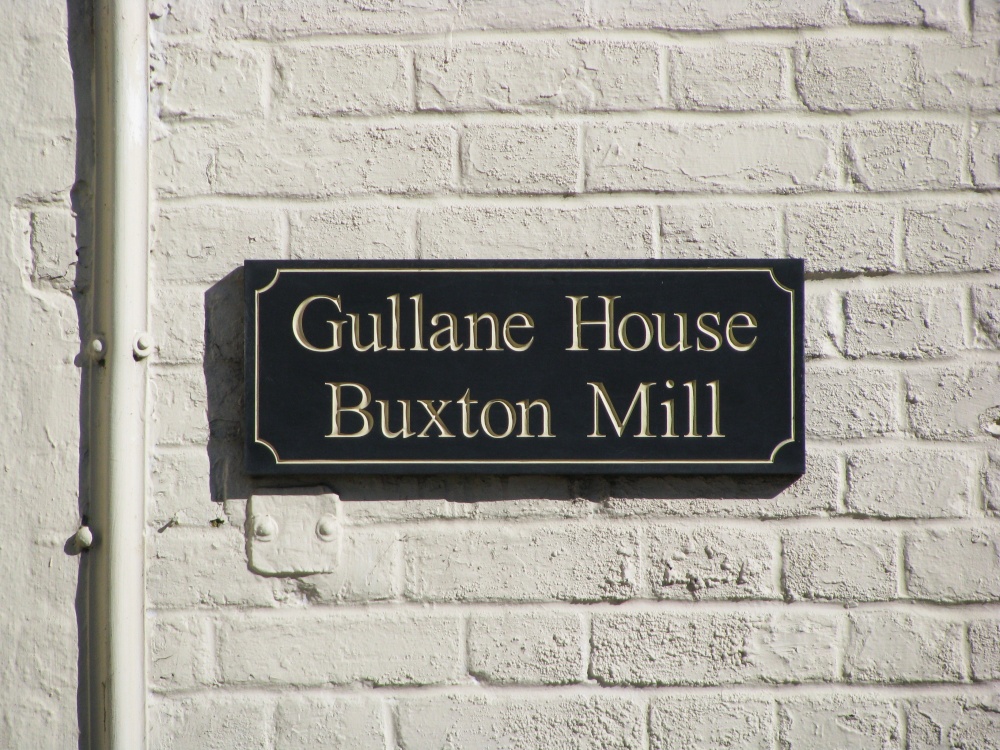 Buxton Mill nameplate