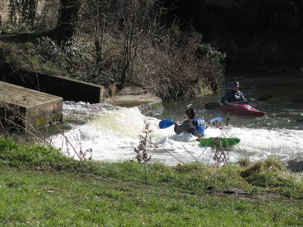 Canoeing opposite the Mill